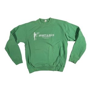 GREEN SPORTY & RICH SMALL SWEATSHIRT